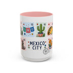 Mexico City Coffee Mug | Postage Stamp Collage Mug | Travel Souvenir Accent Cup 11oz 15oz