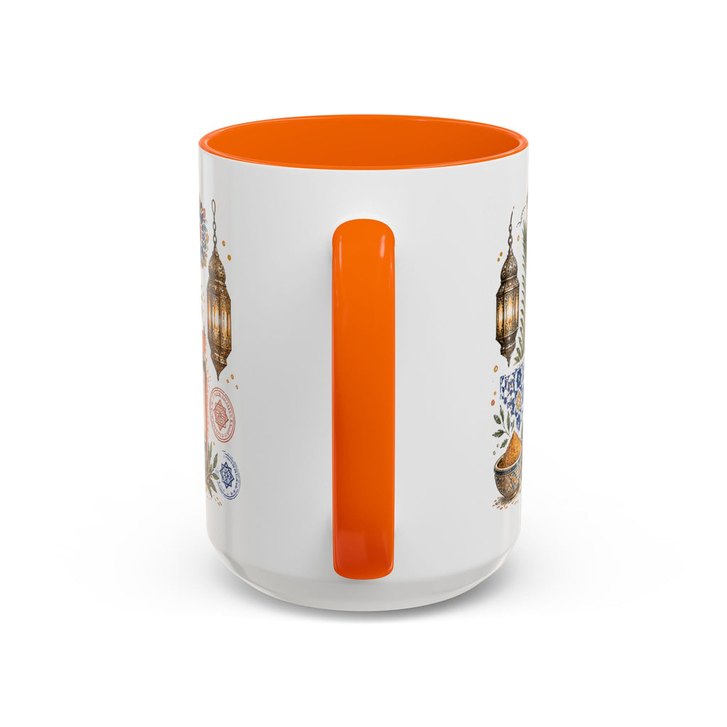 Marrakech Medina Coffee Mug | Travel Destination Souvenir Gift | Accent Color Ceramic 11oz 15oz