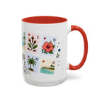 Zanzibar City Coffee Mug | Postage Stamp Collage Mug | Travel Souvenir Accent Cup 11oz 15oz