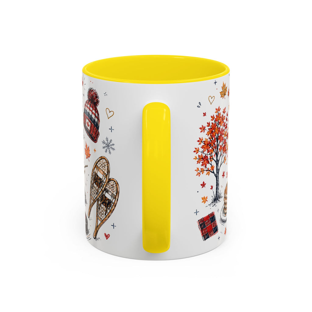 Maple Leaf Forever Coffee Mug | Canadian Pride Gift | Accent Color Ceramic 11oz 15oz