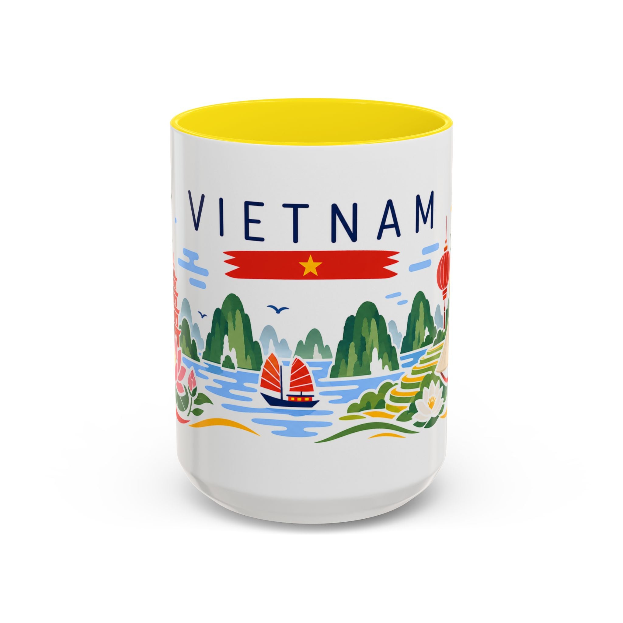 Vietnam Coffee Mug | Travel Souvenir Accent Mug | Country Gift Ceramic Cup 11oz 15oz