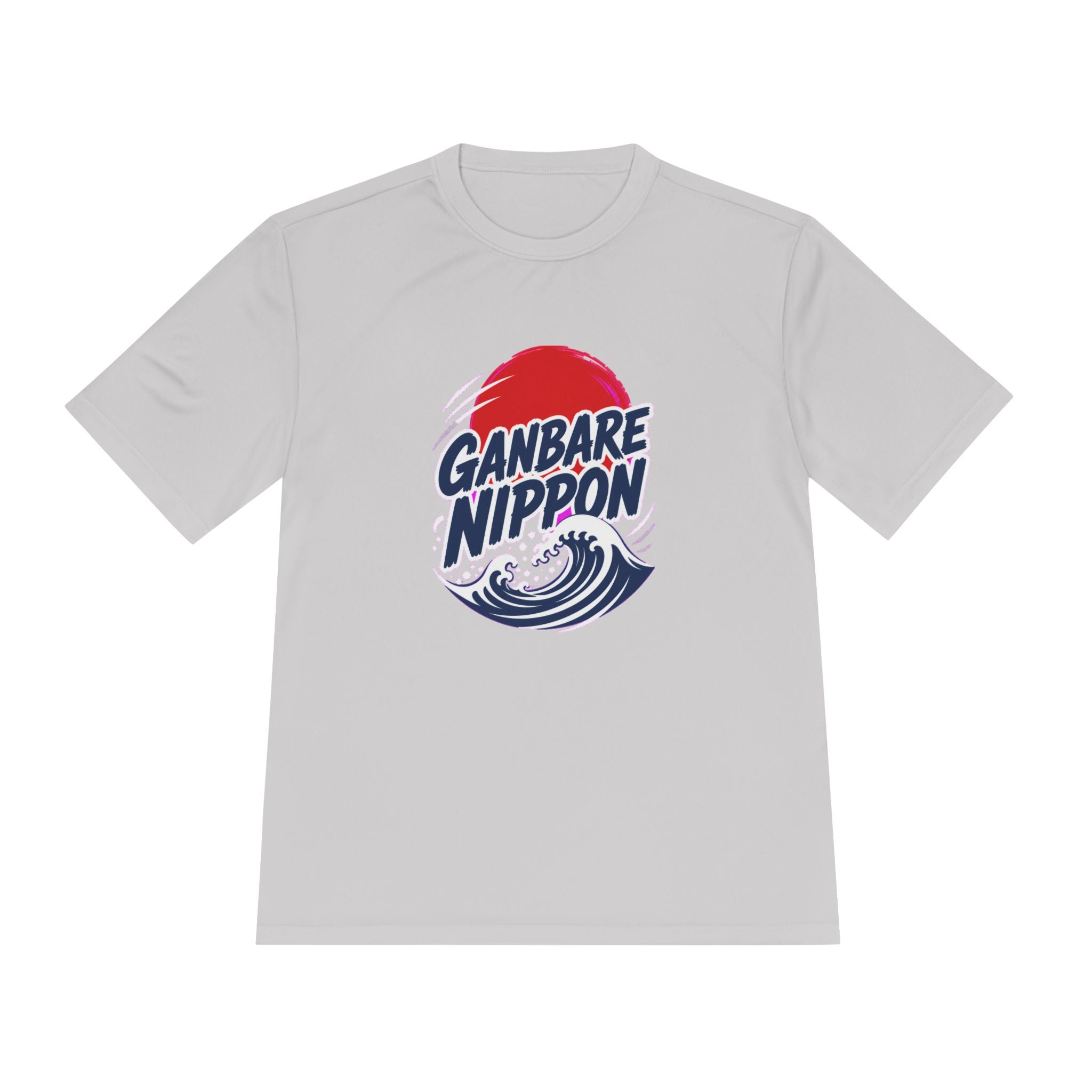 Japan Soccer Fan Shirt, Ganbare Nippon Sport Tee, Moisture Wicking Performance