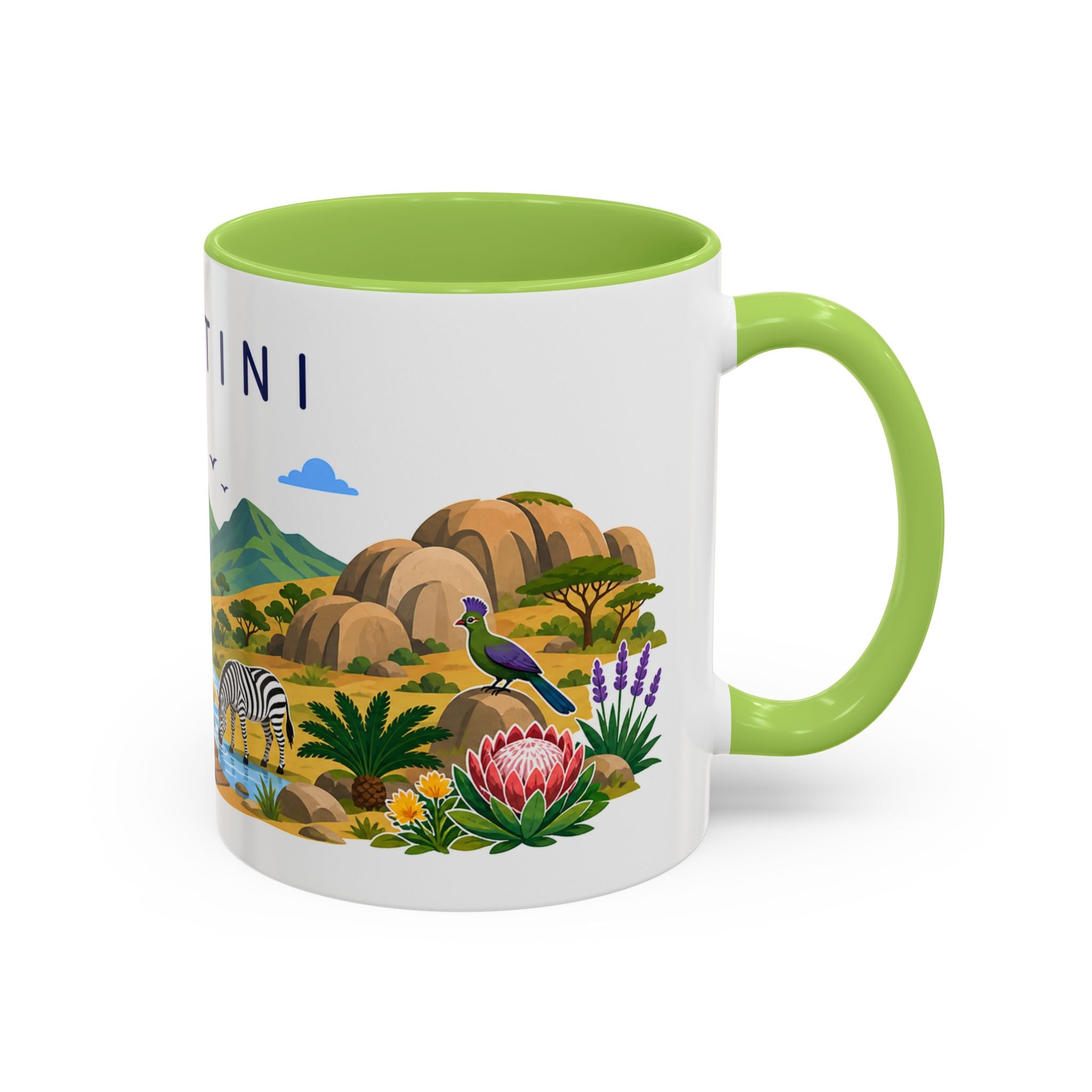 Eswatini Coffee Mug | Travel Souvenir Accent Mug | Country Gift Ceramic Cup 11oz 15oz