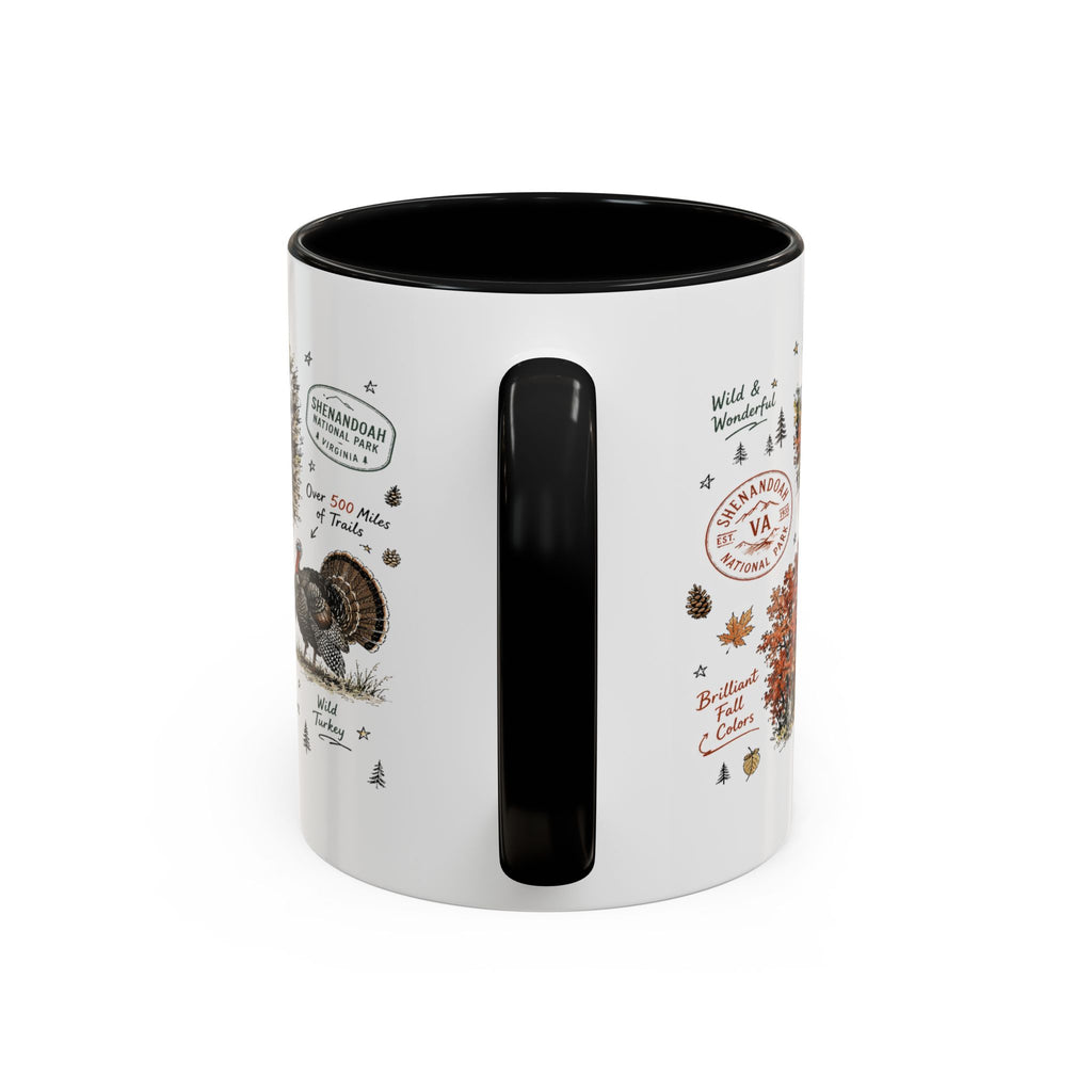 Shenandoah National Park Coffee Mug | Virginia Blue Ridge Hiking Autumn Gift | Accent Color Ceramic 11oz 15oz
