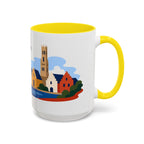 Bruges Coffee Mug | Travel Destination Souvenir Gift | Accent Color Ceramic 11oz 15oz