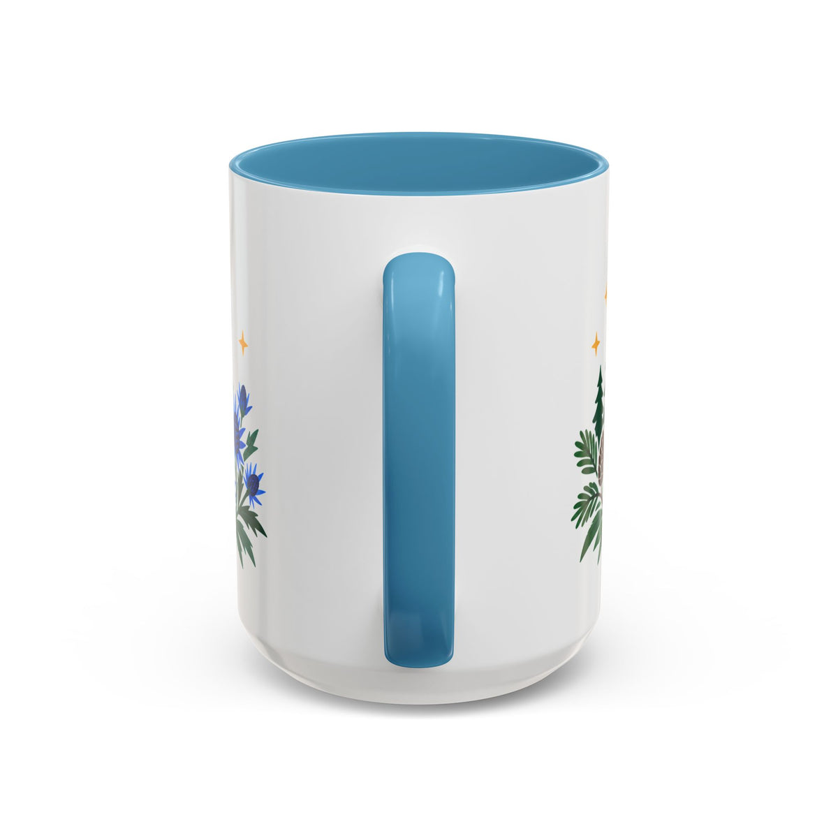 Capricorn Zodiac Coffee Mug | Sea Goat and Floral Design | Astrology Birthday Gift | 11 oz 15 oz Ceramic Accent Mug