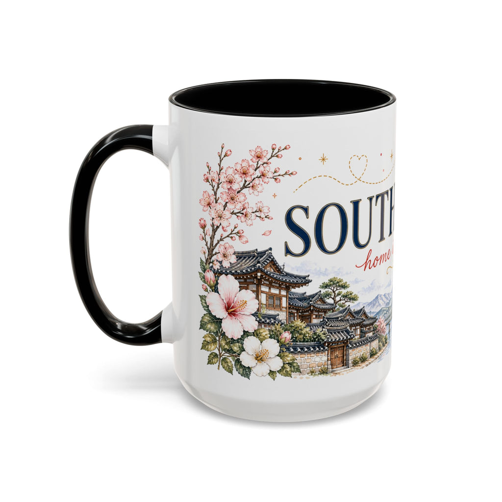 South Korea Home Country Mug | Moving Away Gift | Long Distance Friendship | 11 oz 15 oz Accent Mug