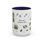 Redwood National Park Christmas Mug | Watercolor Travel Souvenir | Holiday Gift | Accent Ceramic Coffee Cup 11oz 15oz