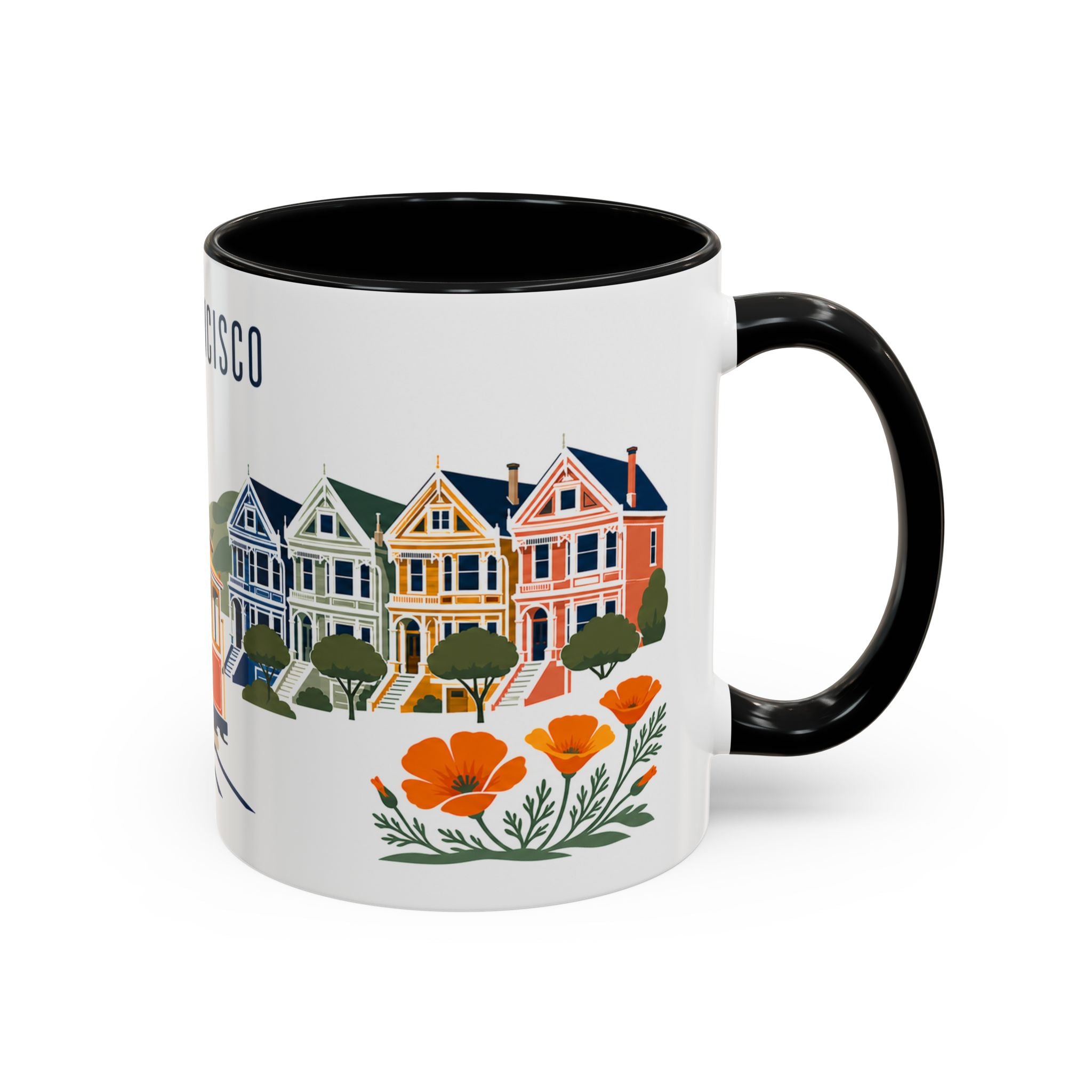 San Francisco Coffee Mug | United States Travel Souvenir | Porcelain Decal City Gift | 11oz 15oz Accent Mug