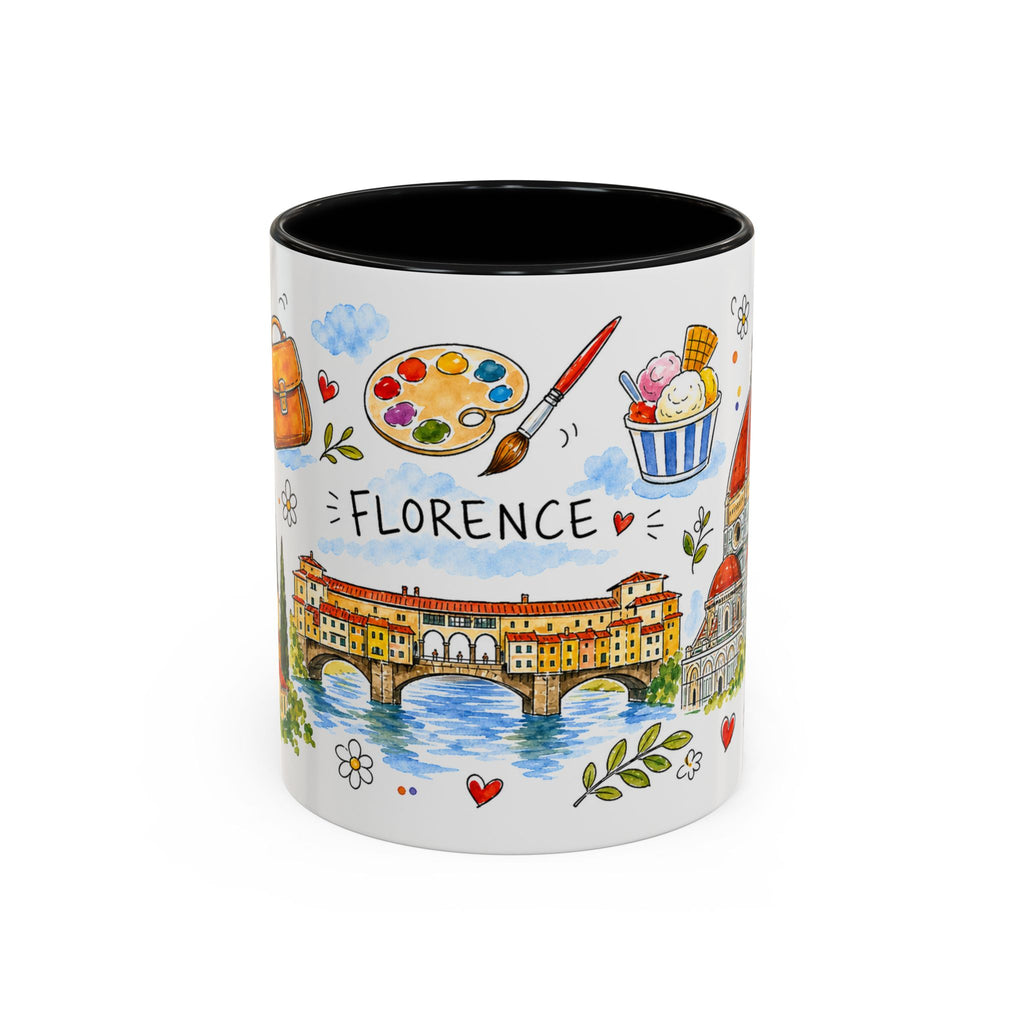 Florence Travel Mug | European City Souvenir Accent Coffee Mug | 11oz 15oz Ceramic Cup