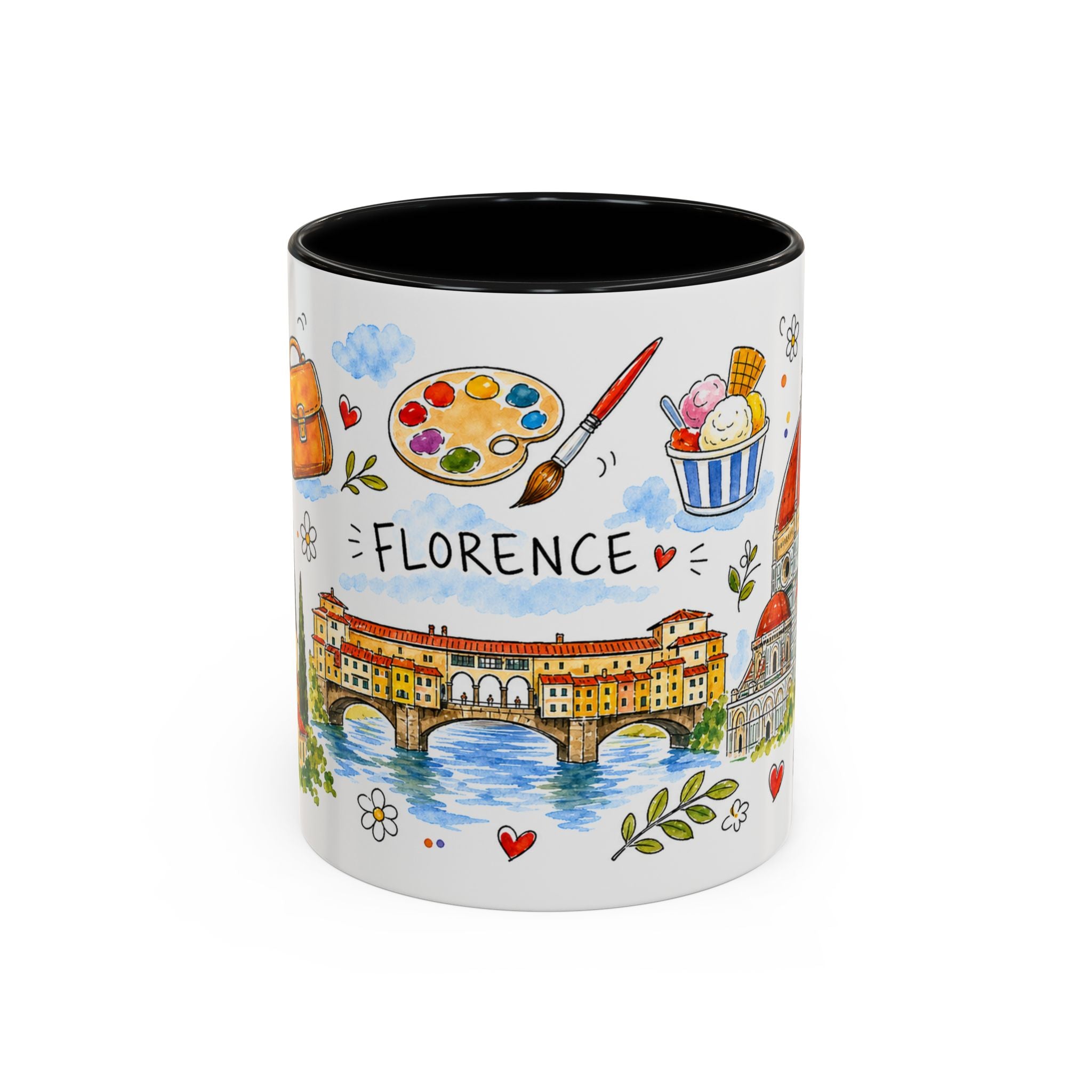 Florence Travel Mug | European City Souvenir Accent Coffee Mug | 11oz 15oz Ceramic Cup