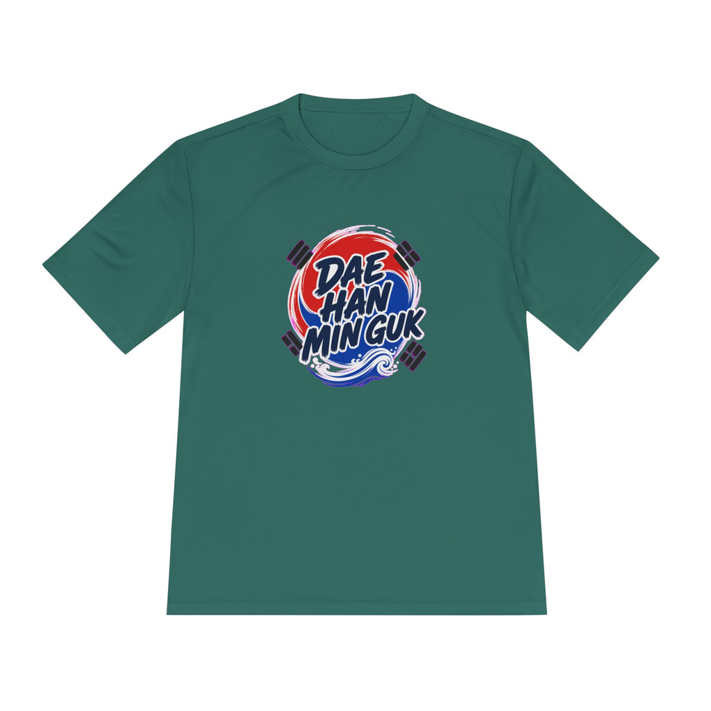 South Korea Dae Han Min Guk Soccer Fan T-Shirt, Moisture Wicking Sport Tee