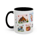 Chiang Mai Coffee Mug | Postage Stamp Collage Mug | Travel Souvenir Accent Cup 11oz 15oz