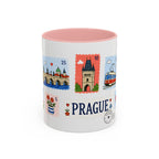 Prague Coffee Mug | Postage Stamp Collage Mug | Travel Souvenir Accent Cup 11oz 15oz