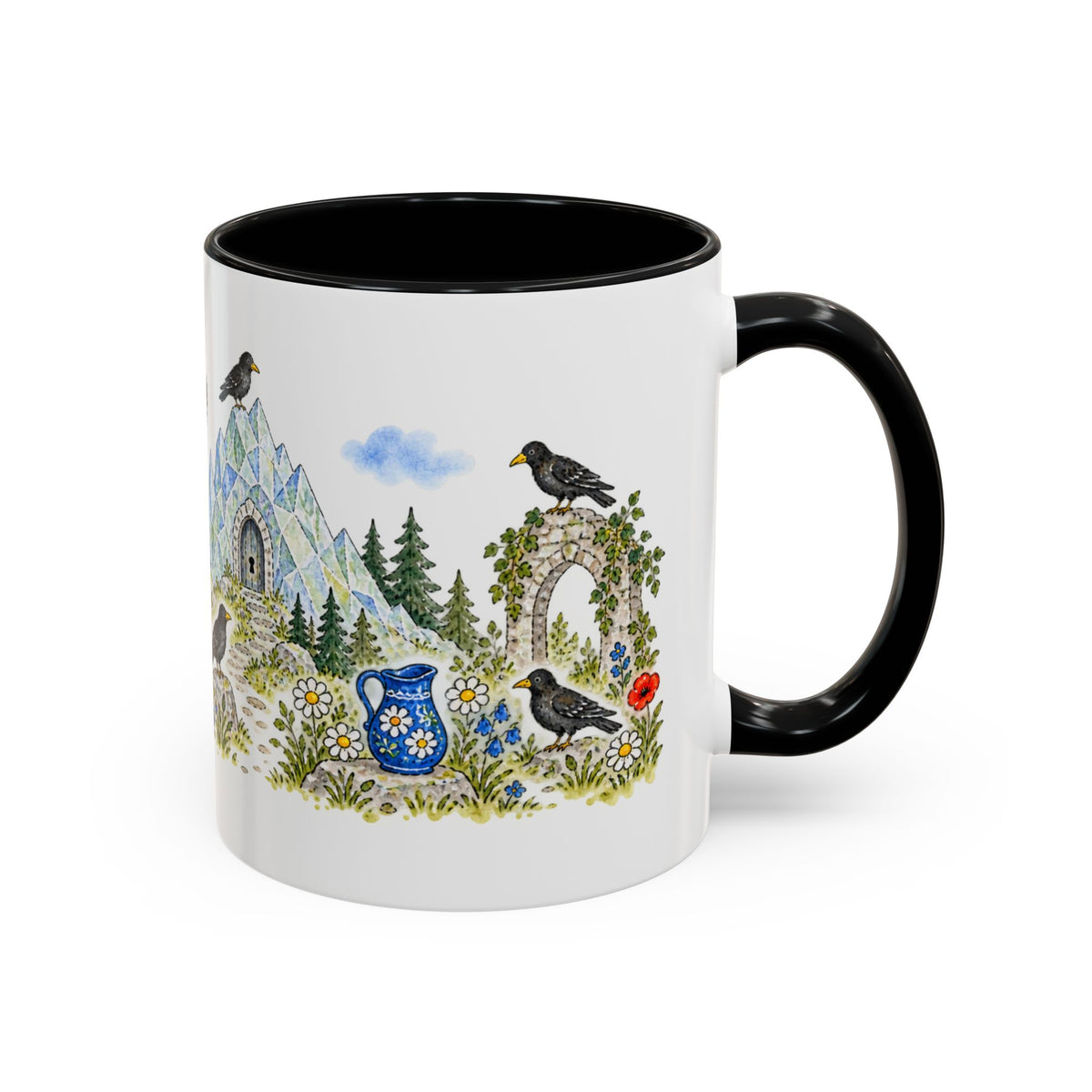 The Seven Ravens Mug | Storybook Fairy Tale Accent Coffee Mug | EveryLegend