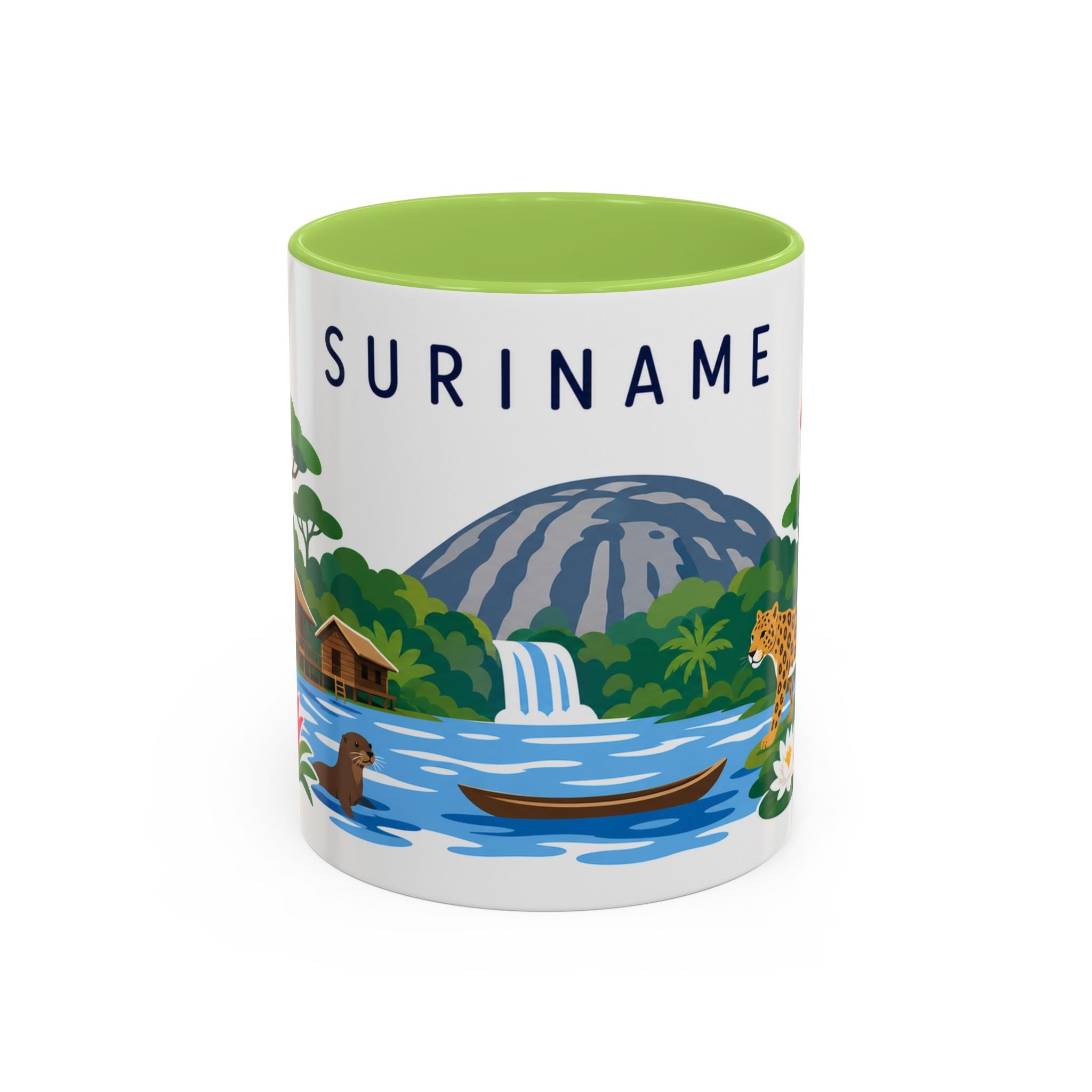 Suriname Coffee Mug | Travel Souvenir Accent Mug | Country Gift Ceramic Cup 11oz 15oz
