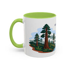Redwood National Park Coffee Mug | Solid Color Block Park Souvenir | 11oz 15oz Accent Mug