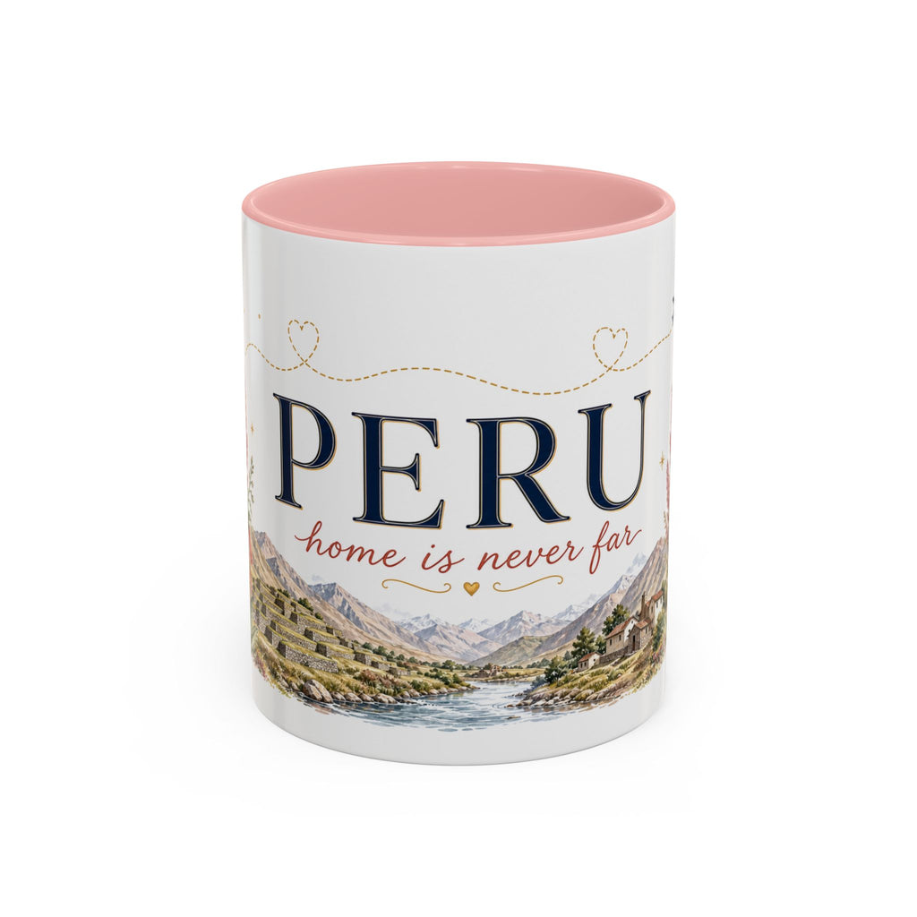 Peru Home Country Mug | Moving Away Gift | Long Distance Friendship | 11 oz 15 oz Accent Mug