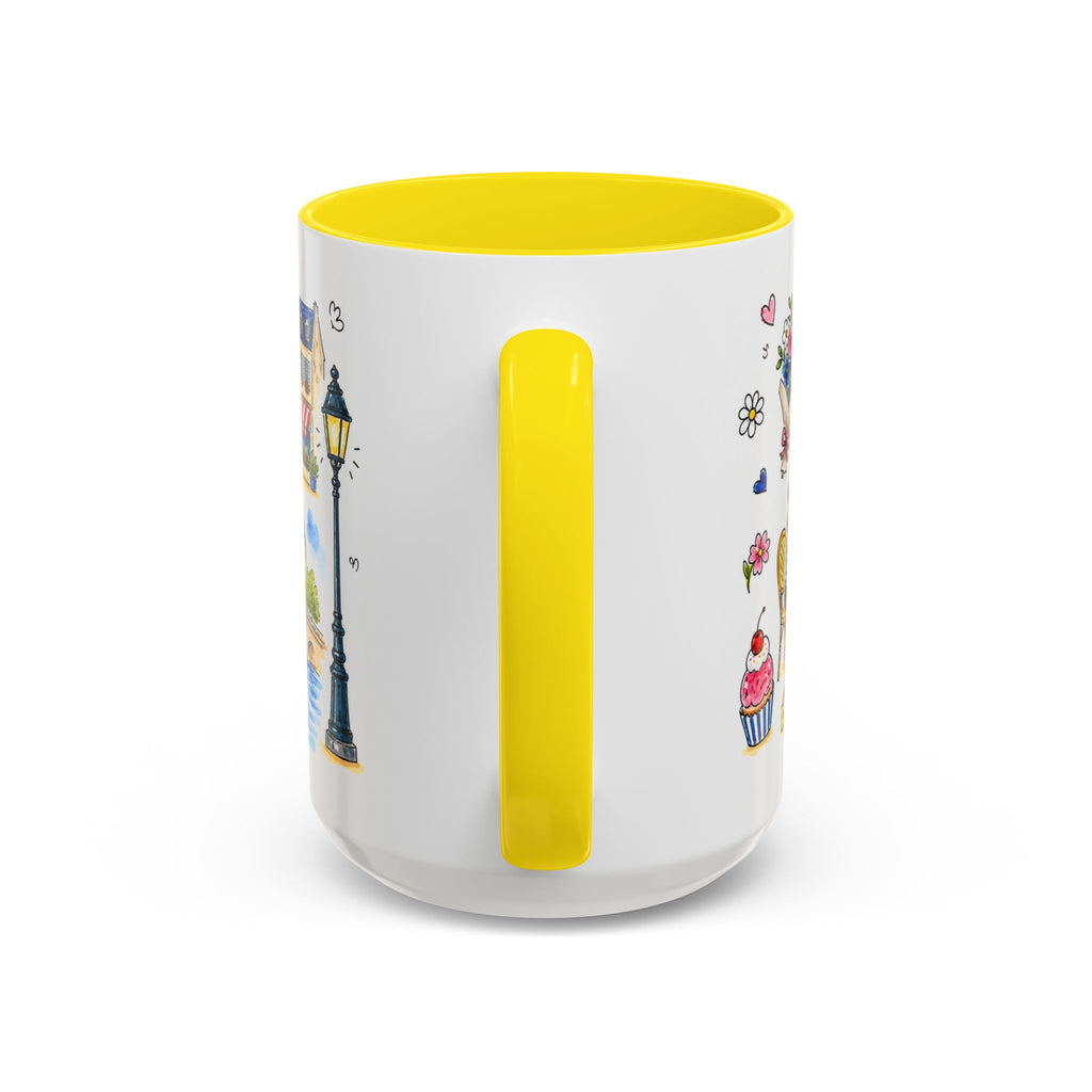 Paris Travel Mug | European City Souvenir Accent Coffee Mug | 11oz 15oz Ceramic Cup