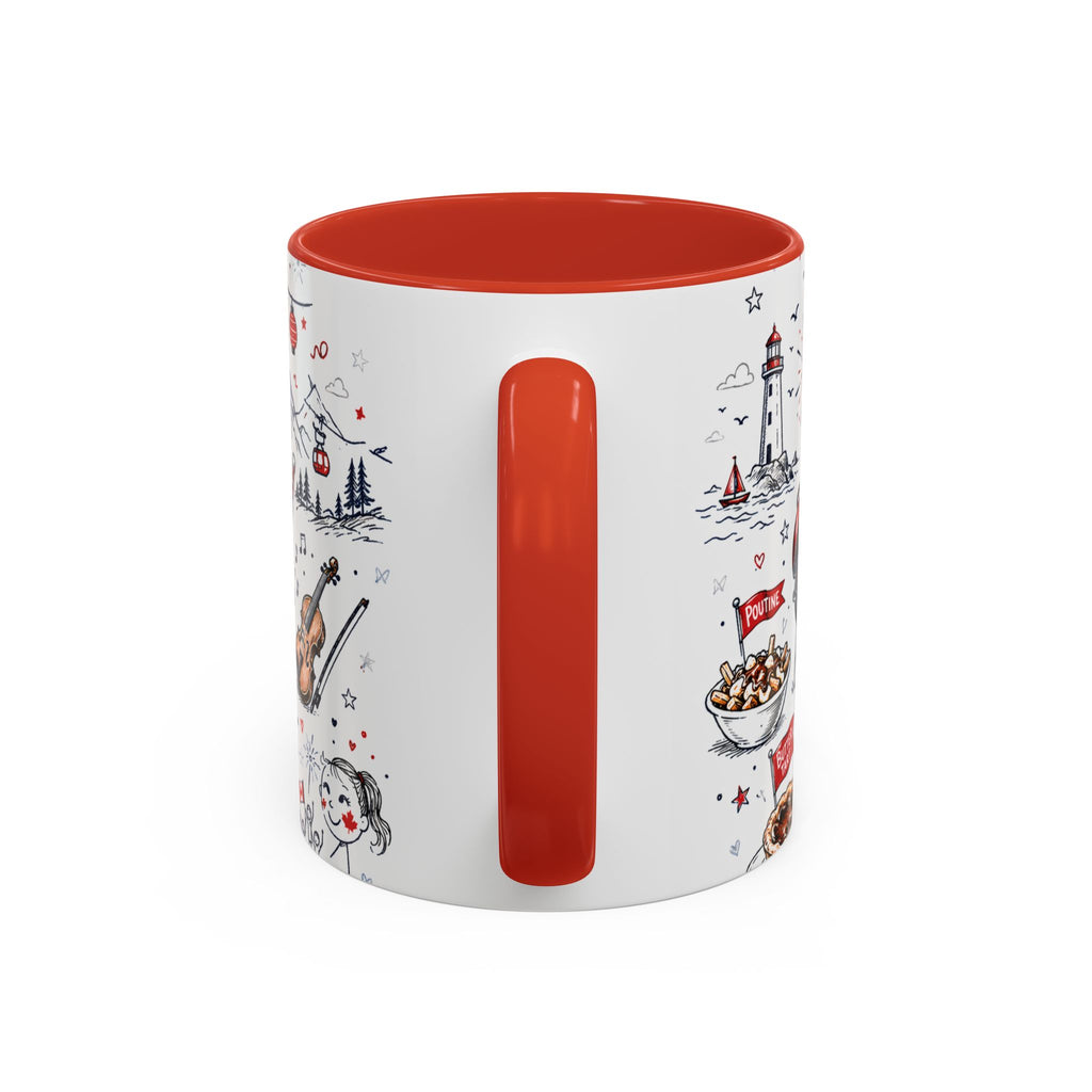 Canada Day Coffee Mug | Canadian Pride Gift | Accent Color Ceramic 11oz 15oz