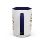 Delaware State Map Mug | Botanical Beach Accent Coffee Cup (11oz/15oz)