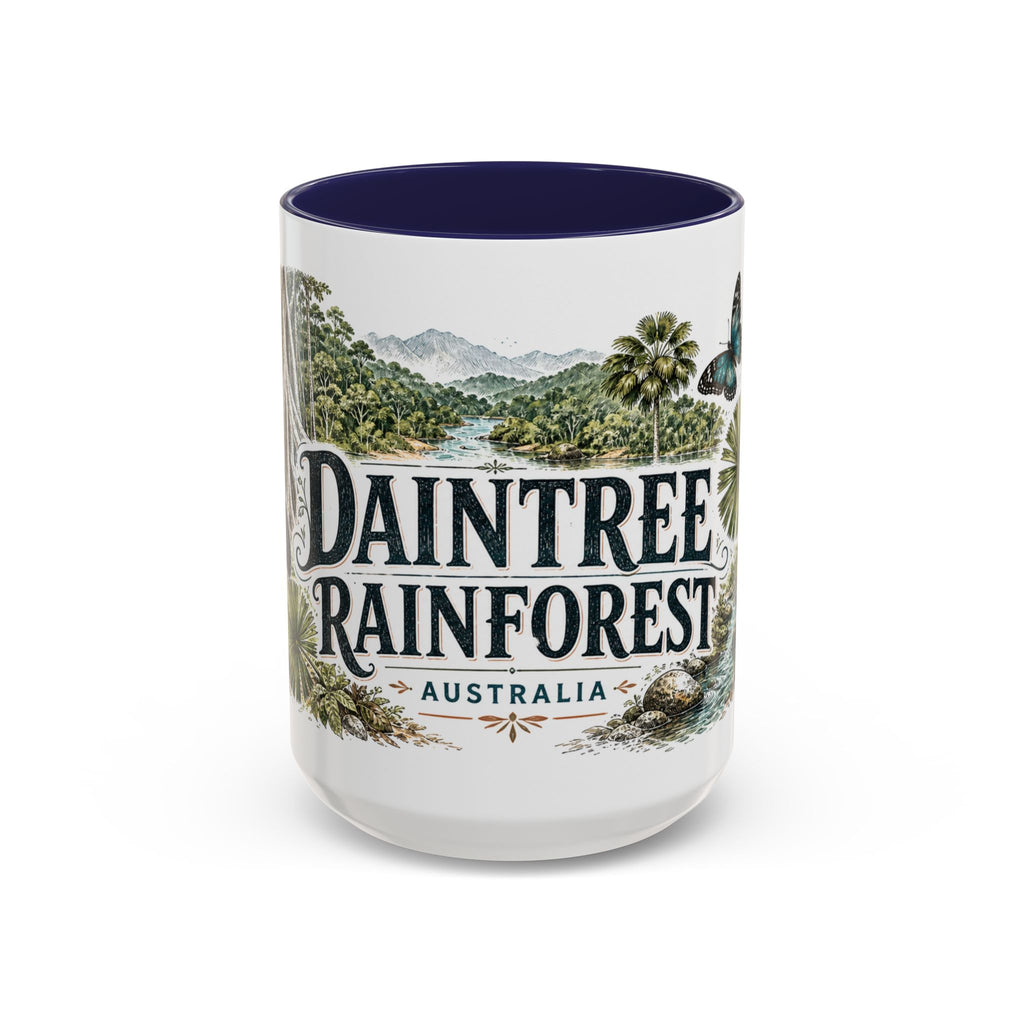 Daintree Rainforest Mug, Australia Travel Souvenir, Bucket List Gift, Accent Ceramic Coffee Mug 11oz 15oz