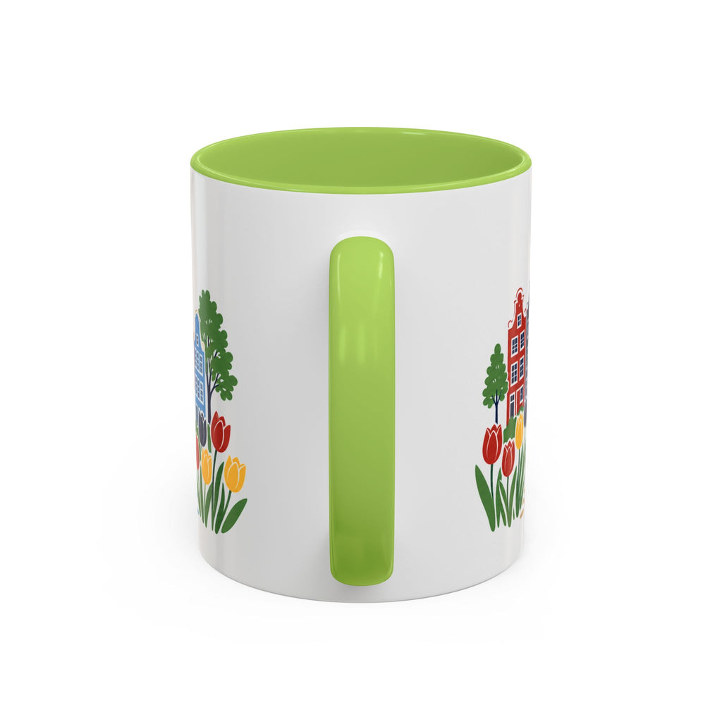 Amsterdam Coffee Mug | Netherlands Travel Souvenir | Porcelain Decal City Gift | 11oz 15oz Accent Mug