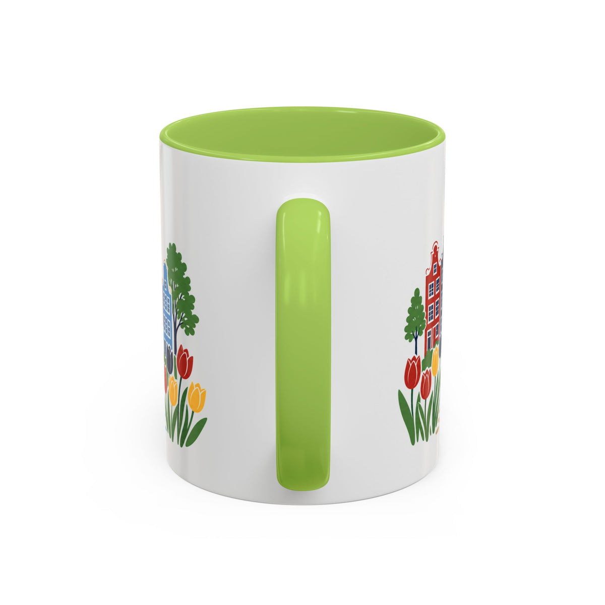 Amsterdam Coffee Mug | Netherlands Travel Souvenir | Porcelain Decal City Gift | 11oz 15oz Accent Mug