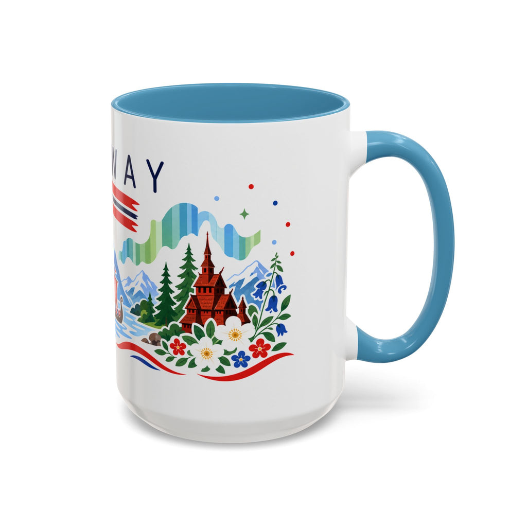 Norway Coffee Mug | Travel Souvenir Accent Mug | Country Gift Ceramic Cup 11oz 15oz