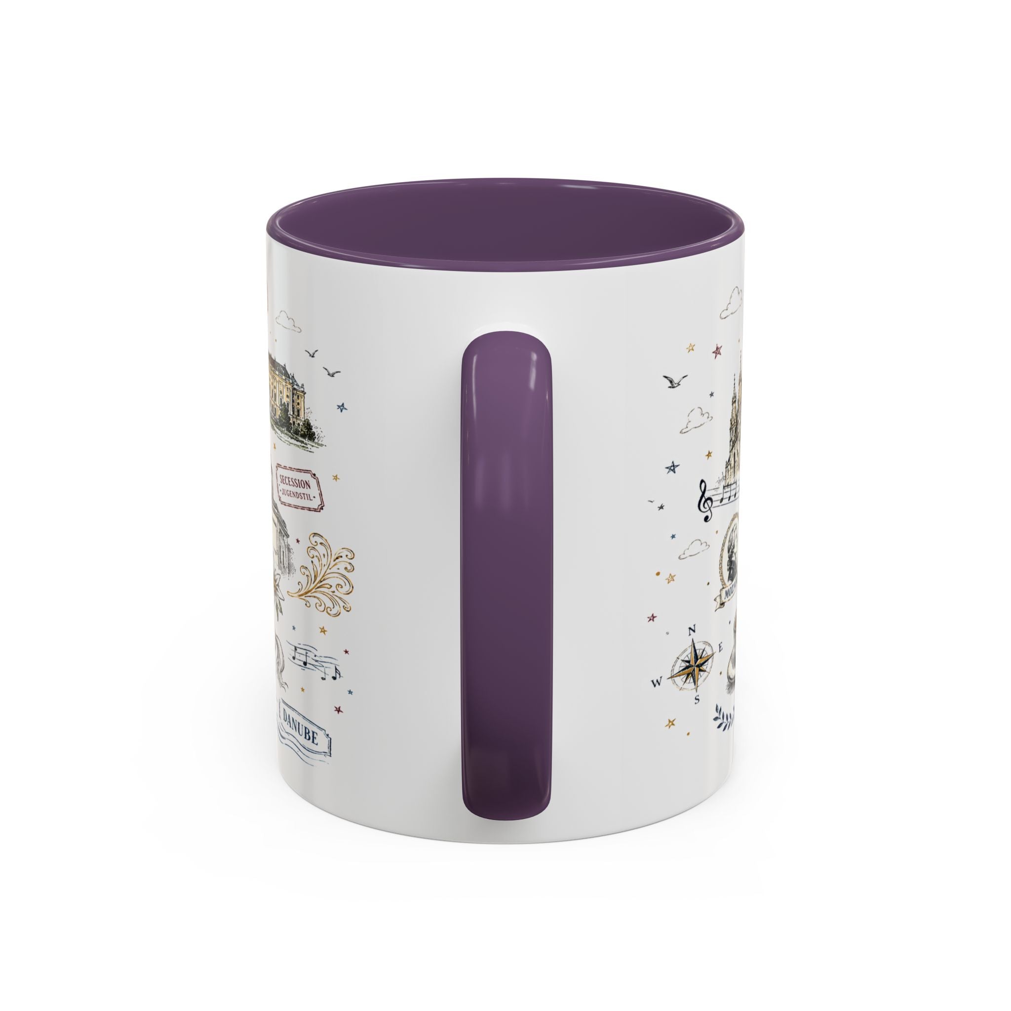 Vienna Coffee Mug | Austria Souvenir Travel Gift | Accent Color Ceramic 11oz 15oz