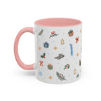 Big Sur Christmas Mug | Watercolor Travel Souvenir | Holiday Gift | Accent Ceramic Coffee Cup 11oz 15oz