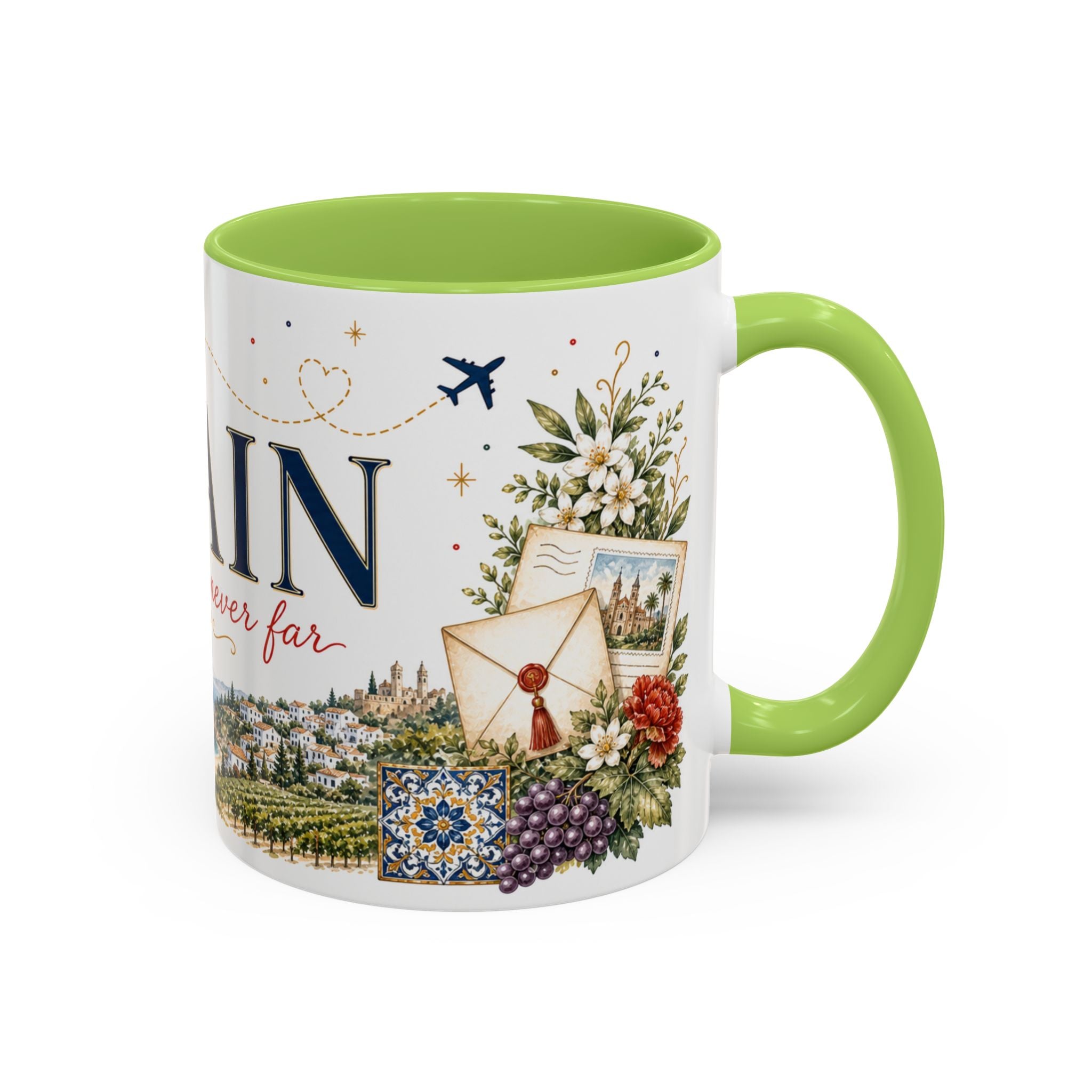 Spain Home Country Mug | Moving Away Gift | Long Distance Friendship | 11 oz 15 oz Accent Mug