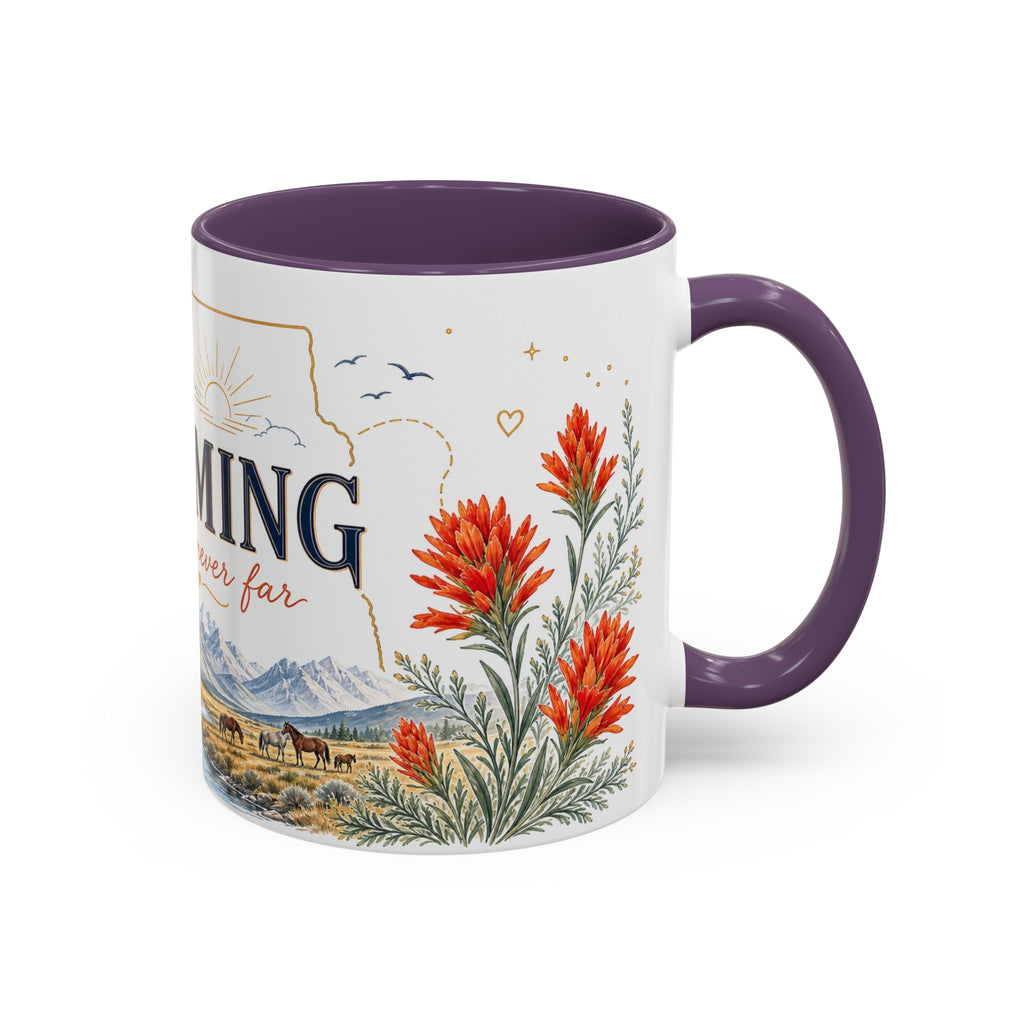Wyoming Home State Mug | Moving Away Gift | Long Distance Friendship Coffee Cup | 11oz 15oz Accent Mug