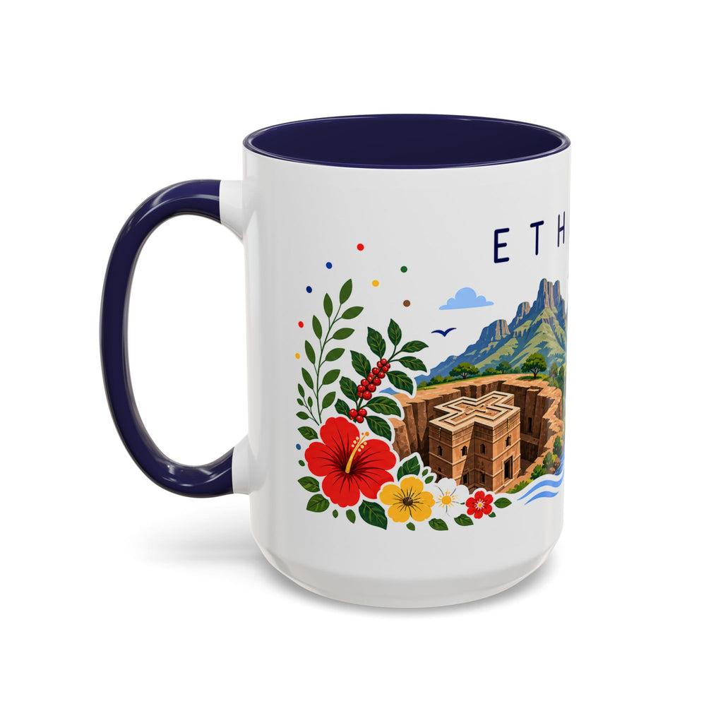 Ethiopia Coffee Mug | Travel Souvenir Accent Mug | Place Gift Ceramic Cup 11oz 15oz