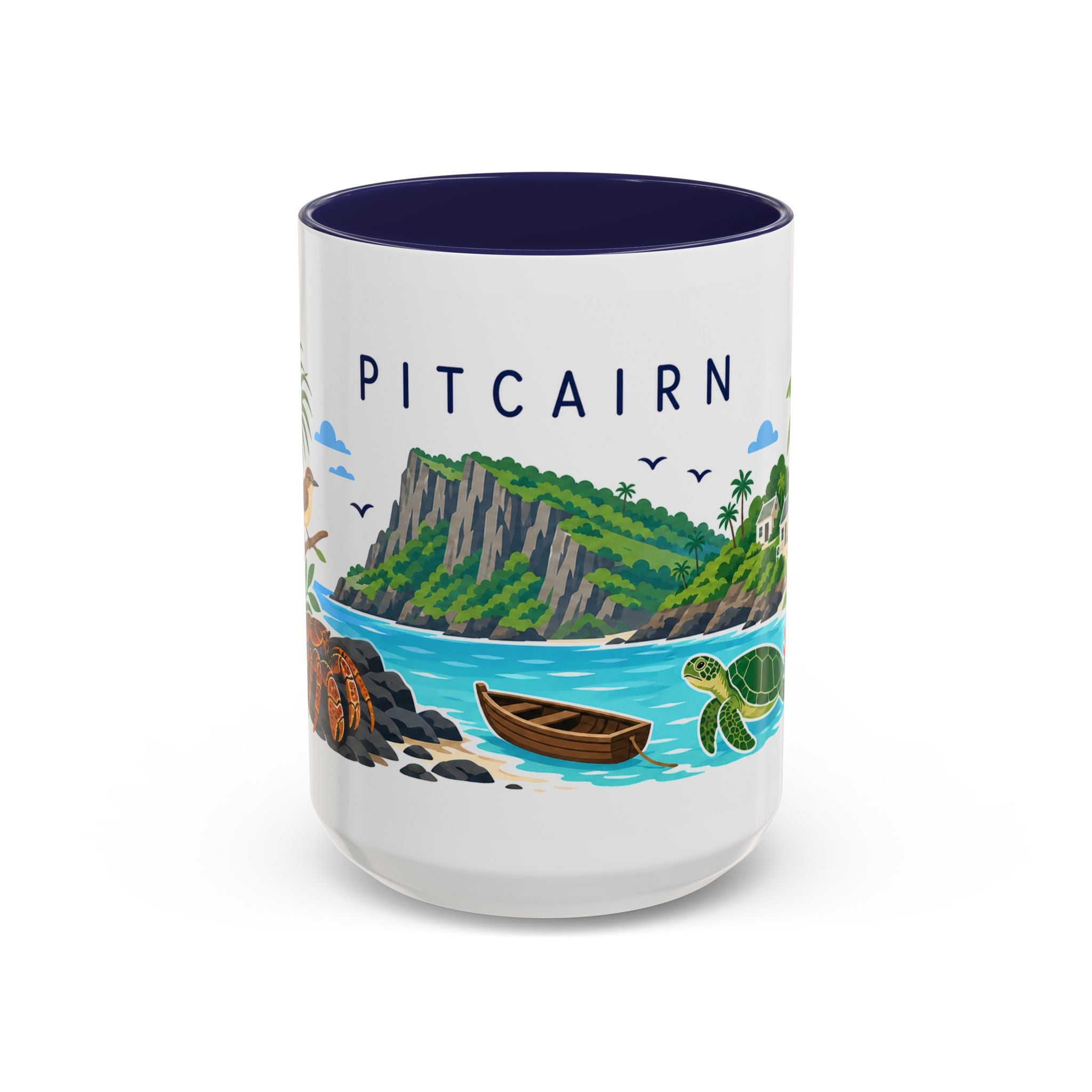 Pitcairn Coffee Mug | Travel Souvenir Accent Mug | Country Gift Ceramic Cup 11oz 15oz