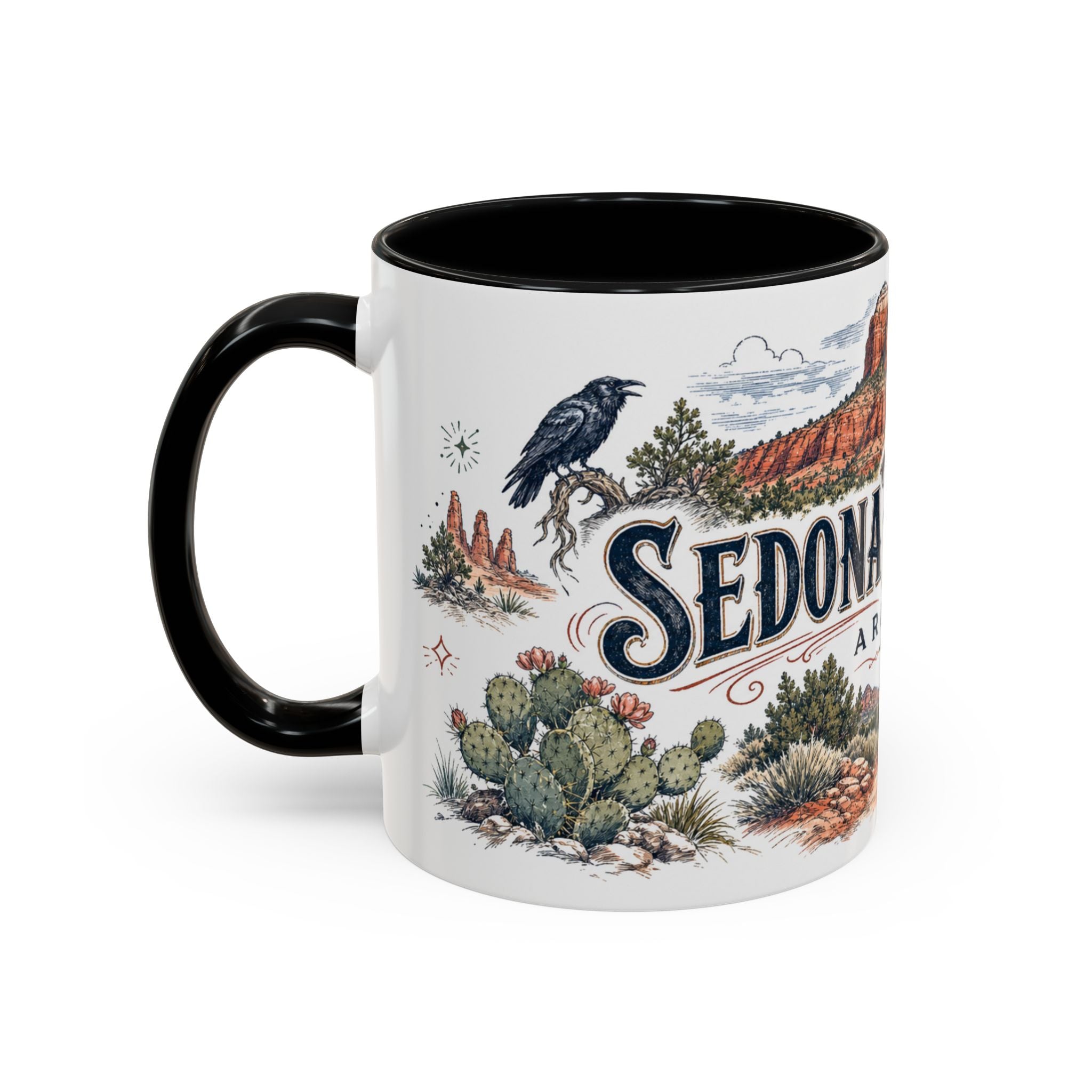 Sedona Red Rocks Mug, Arizona Travel Souvenir, Bucket List Gift, Accent Ceramic Coffee Mug 11oz 15oz