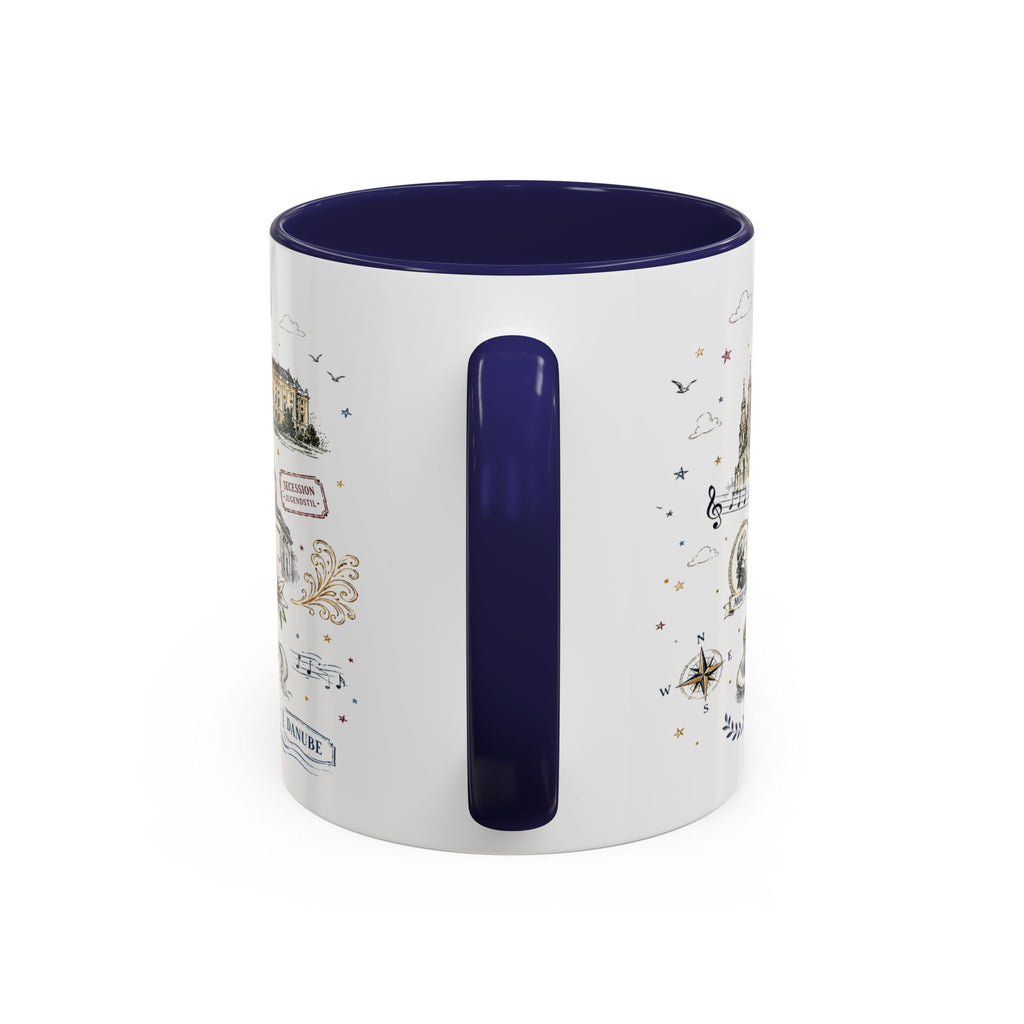 Vienna Coffee Mug | Austria Souvenir Travel Gift | Accent Color Ceramic 11oz 15oz