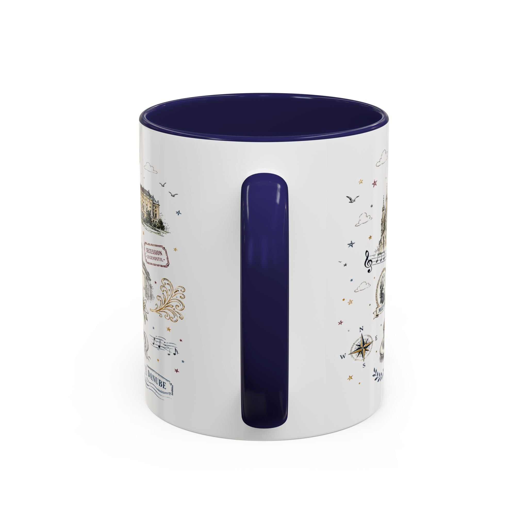 Vienna Coffee Mug | Austria Souvenir Travel Gift | Accent Color Ceramic 11oz 15oz