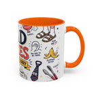 Dad Jokes Sorry Not Sorry Coffee Mug | Father's Day Gift for Dad | Accent Color Ceramic 11oz 15oz