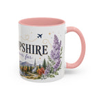 New Hampshire State Map Mug | Botanical Accents, Mountain Landscape Coffee Cup
