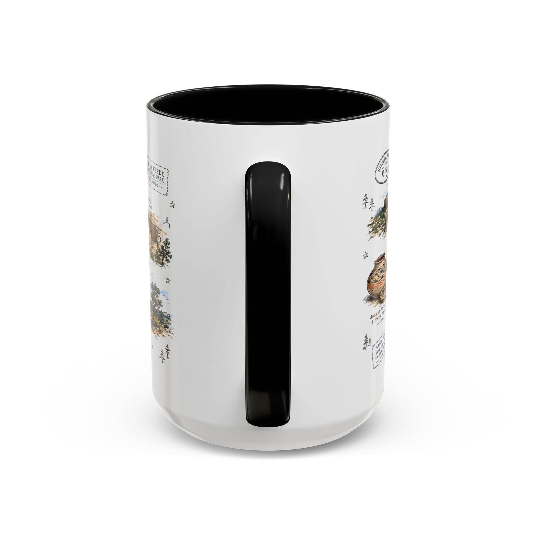 Mesa Verde National Park Coffee Mug | Colorado Ancient Cliff Dwellings Gift | Accent Color Ceramic 11oz 15oz