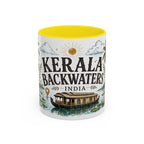 Kerala Backwaters Coffee Mug | Travel Destination Souvenir Gift | Accent Color Ceramic 11oz 15oz