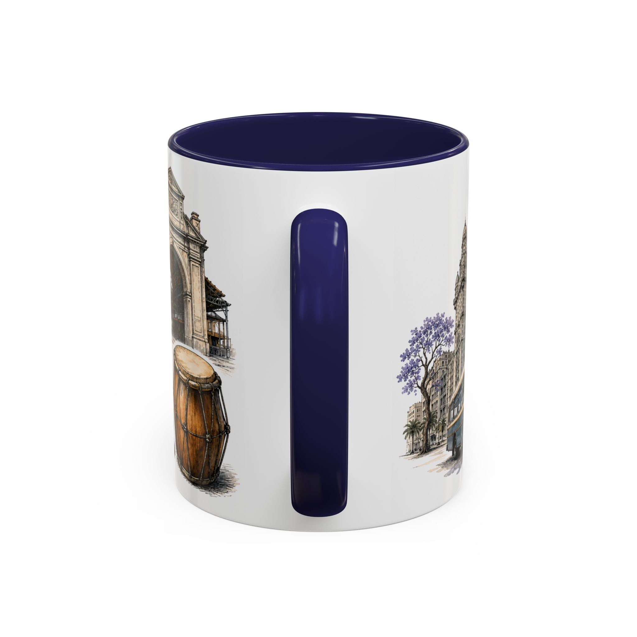 Montevideo Coffee Mug | Uruguay Travel Souvenir | Vintage Illustrated City Gift | 11 oz 15 oz Accent Mug