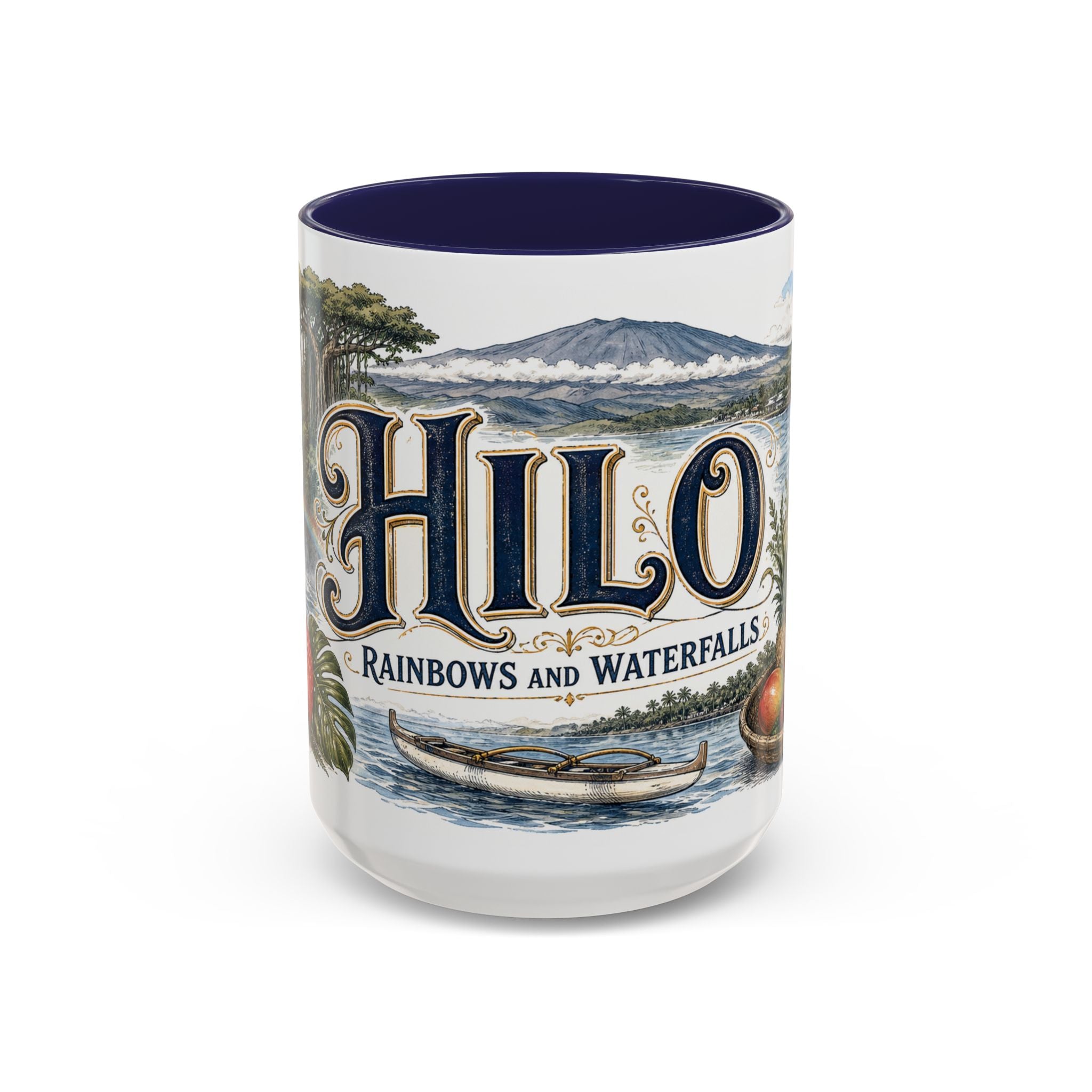 Hilo Coffee Mug | United States Travel Souvenir | Vintage Illustrated City Gift | 11 oz 15 oz Accent Mug