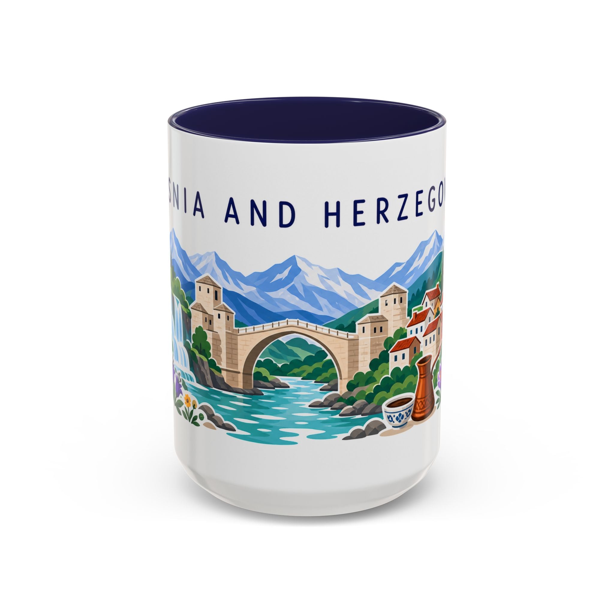 Bosnia and Herzegovina Coffee Mug | Travel Souvenir Accent Mug | Country Gift Ceramic Cup 11oz 15oz