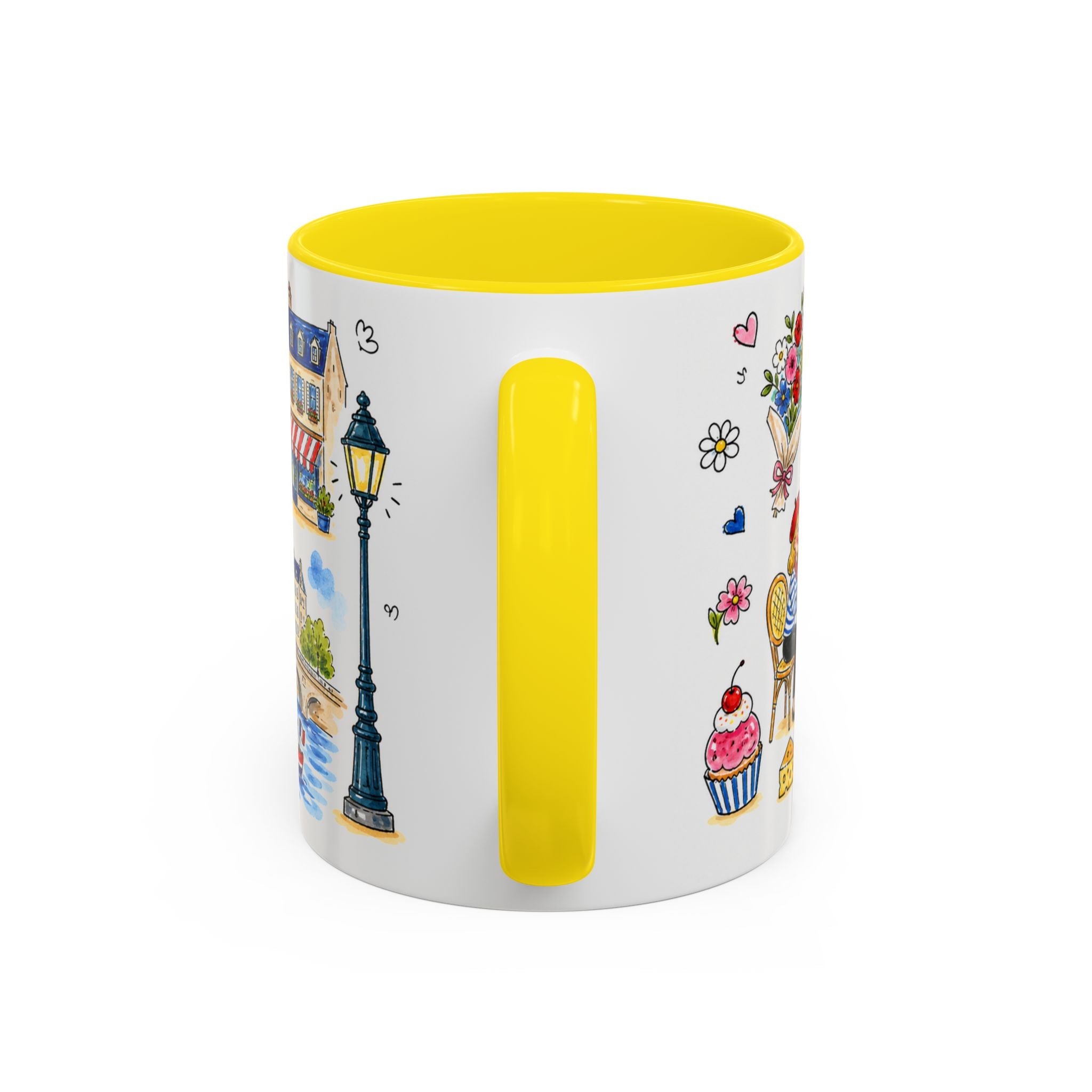 Paris Travel Mug | European City Souvenir Accent Coffee Mug | 11oz 15oz Ceramic Cup