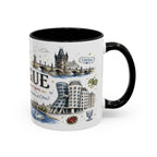 Prague Coffee Mug | Czech Republic Souvenir Travel Gift | Accent Color Ceramic 11oz 15oz