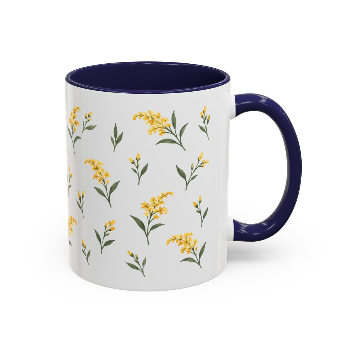 Kentucky Goldenrod Mug, State Flower Floral Coffee Cup, 11oz Botanical Gift