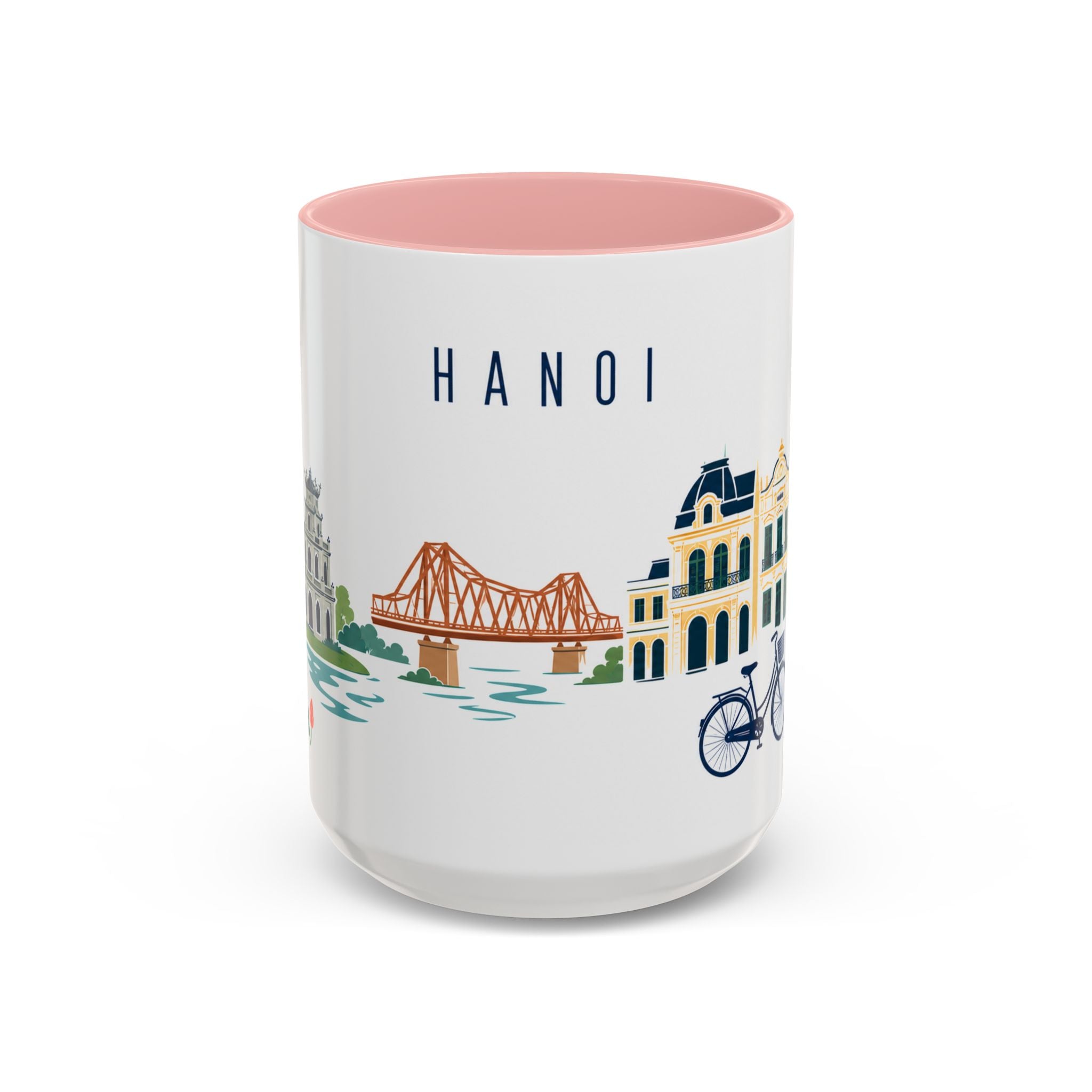 Hanoi Coffee Mug | Vietnam Travel Souvenir | Porcelain Decal City Gift | 11oz 15oz Accent Mug