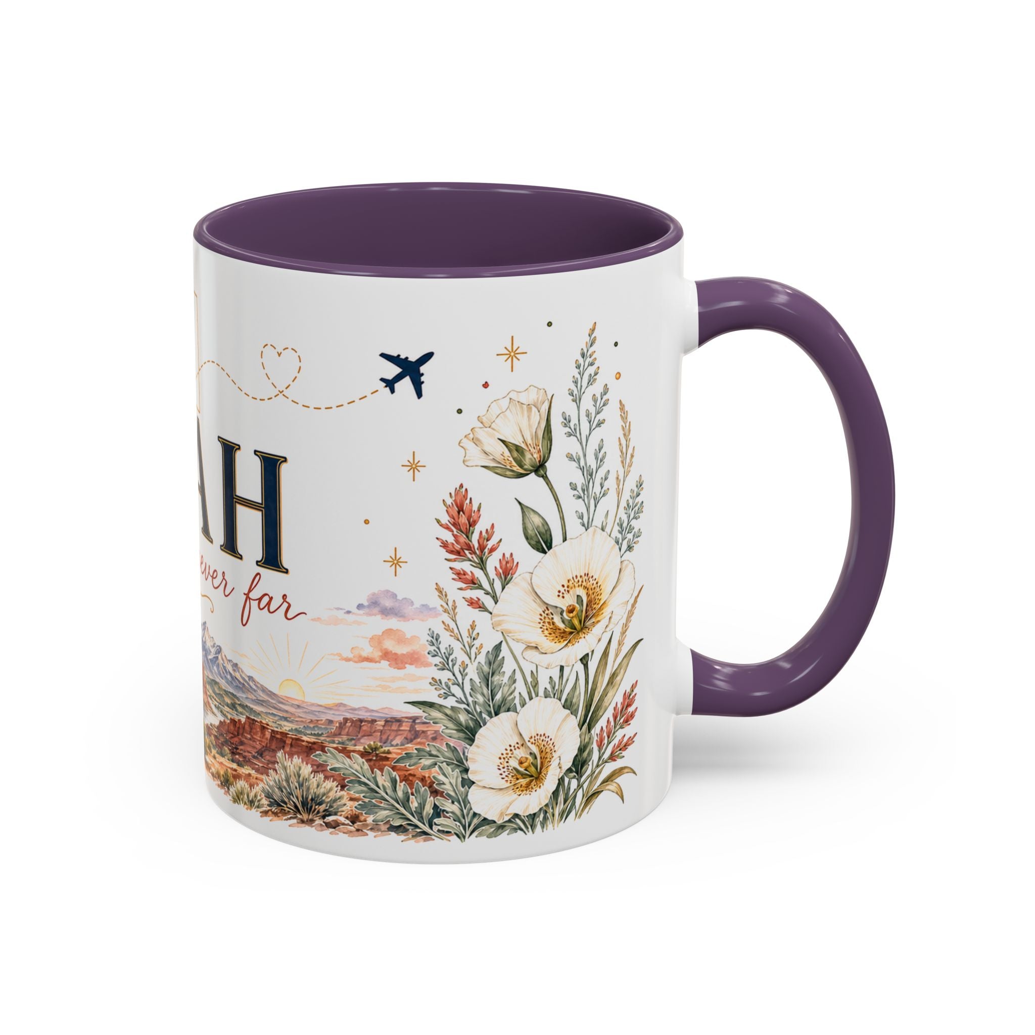 Utah Home State Mug | Moving Away Gift | Long Distance Friendship Coffee Cup | 11oz 15oz Accent Mug